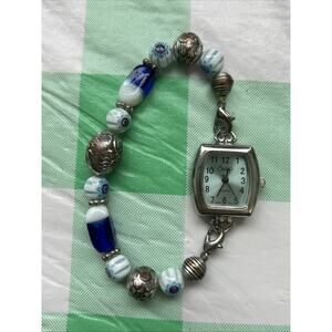 Swap Silver Tone Blue Charm Women’s Quartz Watch